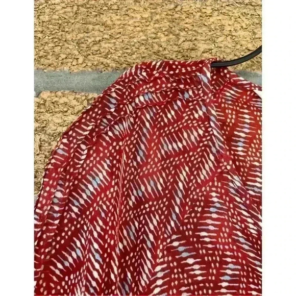 Veronica Beard Womens Priya pintucked printed silk-georgette mini dress Brick 2 - Picture 8 of 16